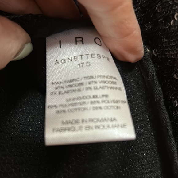 IRO black sequined black bomber jacket Size40 - Picture 5 of 8